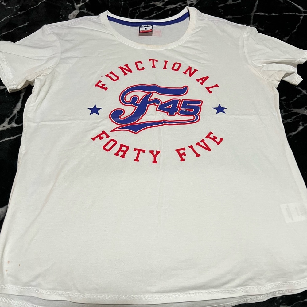 White F45 tee